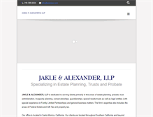 Tablet Screenshot of jaklelaw.com